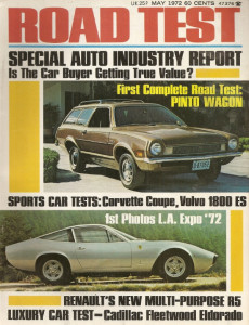 ROAD TEST MAGAZINE 1972 MAY - VETTE, GREMLIN X, STUTZ BEARCAT, ELDORADO